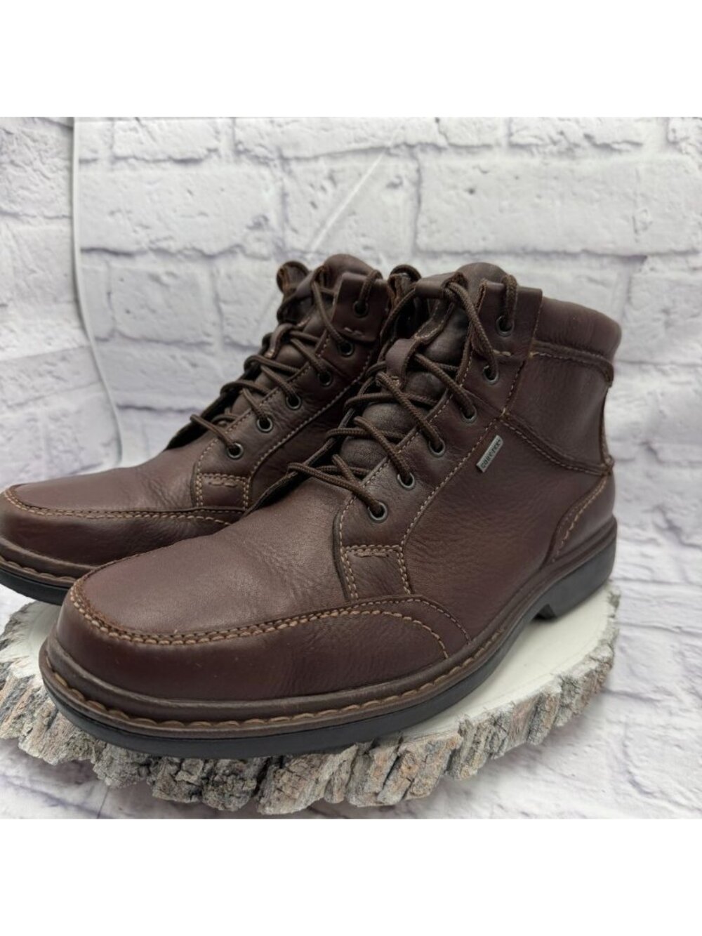 Clarks Active Air Goretex Boots Mens 12 M Brown Leather Shoes Casual Chukka